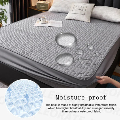 Bed Cover Mat Cover Waterproof Thicken Mattress Pad Protector Skin-Friendly Durable Fitted Sheet Latex 150x200 180x200 160x200.