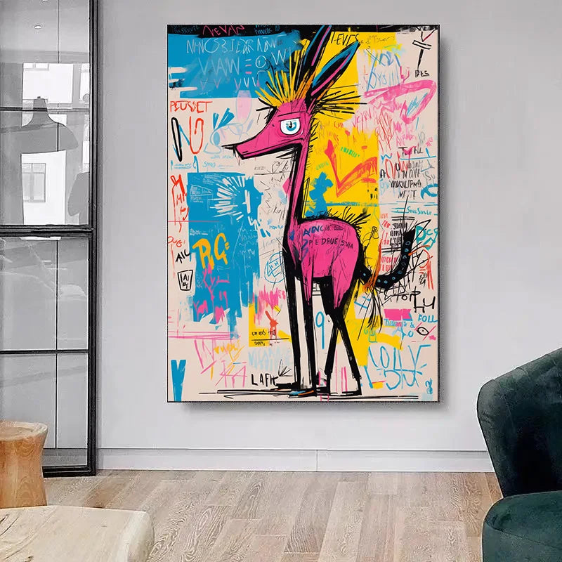Animation Room Decor Animals Decoration Wall Art Coloured Home Decorations Canvas Painting Graffiti Cartoon Painted Decororation.