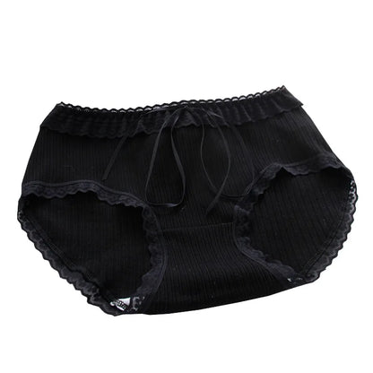 Cotton Women's Sexy Panties Black Underwear Girls Briefs For Ladies Shorts Soft Breathable Lingerie Intimates Underpant 5Pcs/Set