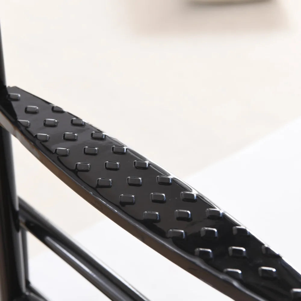 Etagenbett aus Metall, 90 x 200 cm, Etagenbett mit ausklappbarem Bett, erweiterbar auf zwei Einzelbetten oder Erwachsenenbetten, Schwarz