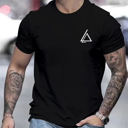 Summer men's clothing, 100% pure cotton, fashionable, casual and sporty T-shirt, mature men, loose short-sleeved on the street.