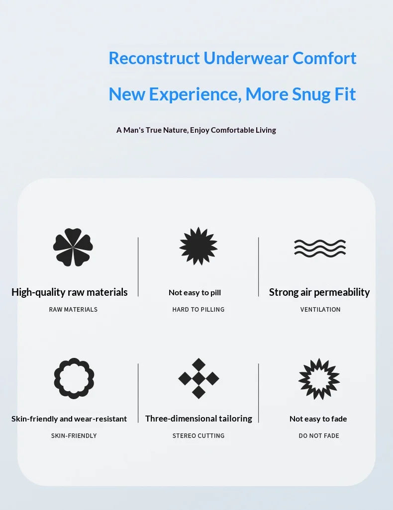 Neuankömmling Herrenunterwäsche, 100 % Baumwolle, antibakteriell, Herren-Boxershorts, atmungsaktiv, bequem, mittelhohe Slips, Herrenunterwäsche