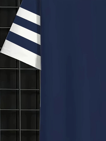 Mens Short Sets 2 Piece Outfits Anchor Print Cruise Outfits Tracksuits Athletic Shirt and Shorts Set for Men.