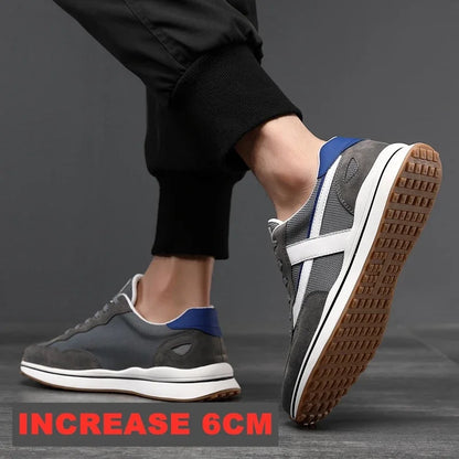High Quality Flat/6/8 Cm Men Elevator Sneakers Summer Casual Trainers Height Increase Shoes Mesh Student Running Men Lift Shoes
