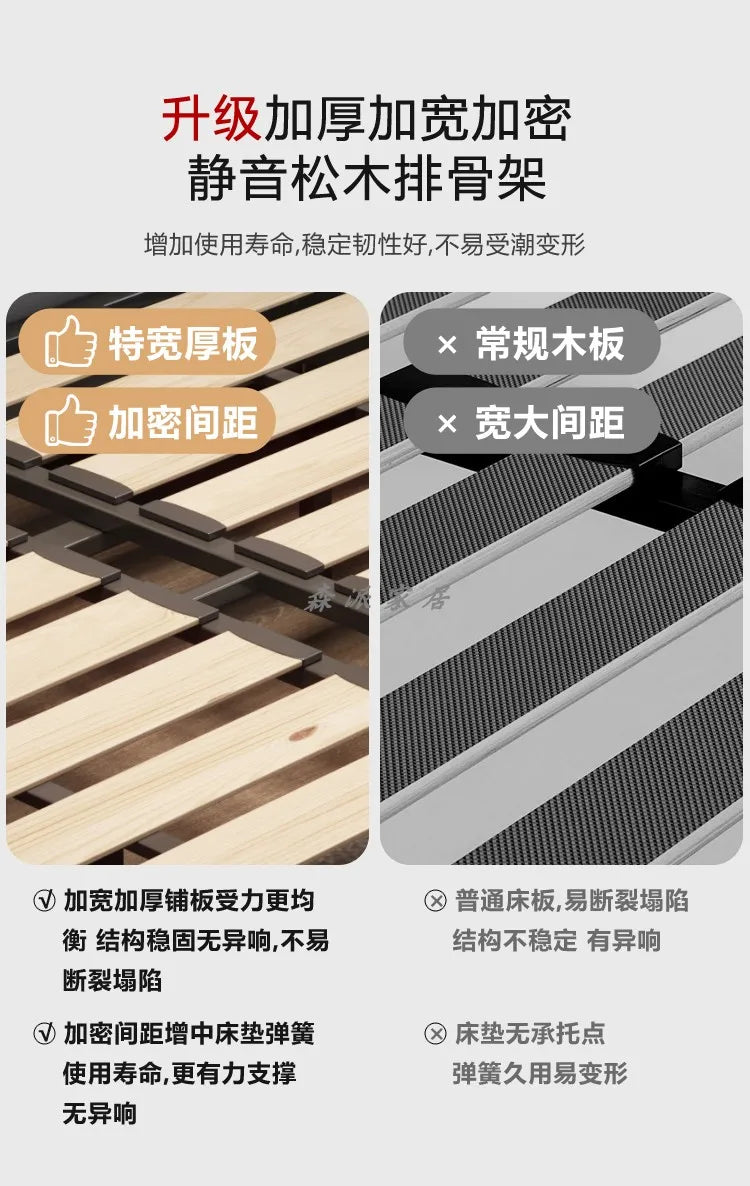 Ästhetisches, luxuriöses, einzigartiges Bett, Queen-Size-Bett, elastisches Schlafzimmer, Doppelbett, Schlafen, 180 x 200 cm, Camas De Matrimonio Dormitorio, Heimdekoration