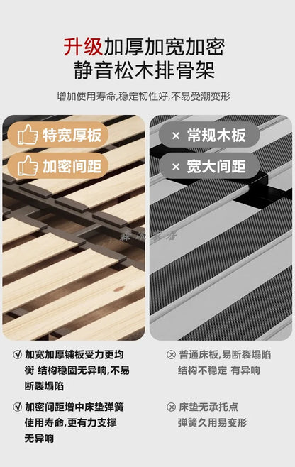 Ästhetisches, luxuriöses, einzigartiges Bett, Queen-Size-Bett, elastisches Schlafzimmer, Doppelbett, Schlafen, 180 x 200 cm, Camas De Matrimonio Dormitorio, Heimdekoration