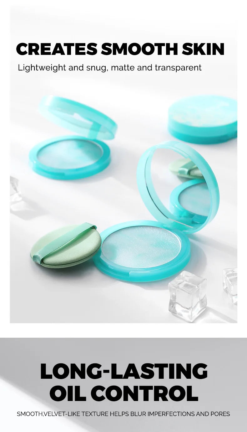 CandyBella Emerald Green Pressed Powder - Oil Control Finisher & Bronzer, Lightweight Invisible, Buildable Natural Contour, New!.