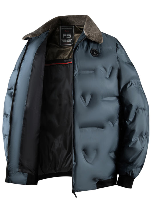 Winter warm jacket, casual business outdoor sports cotton jacket, lapel zipper, real pocket, men's jacket, jacket shirt.