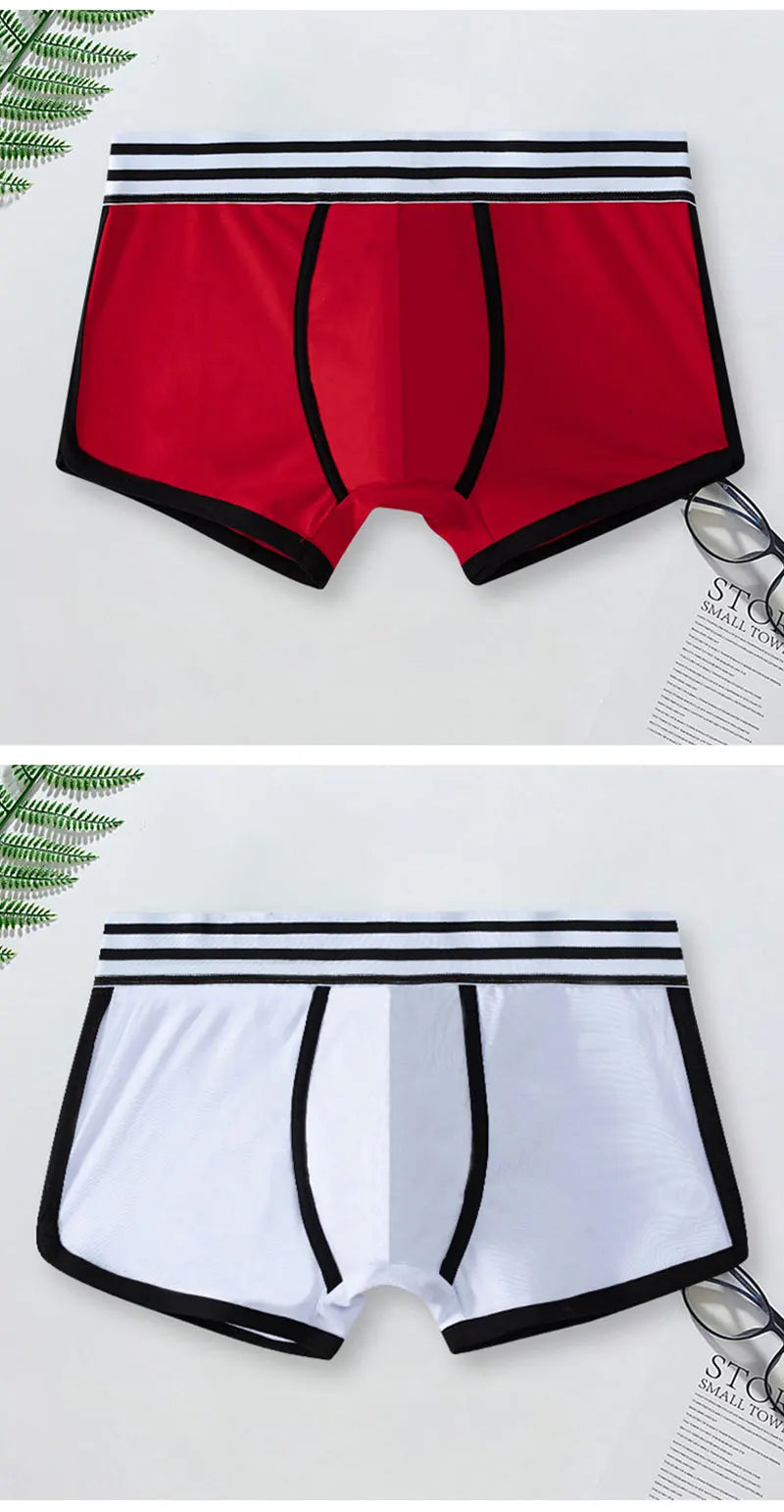 Männer weiche Unterhose Trunks Baumwolle hochwertige Unterwäsche u konvexe Tasche Höschen Cueca mittlere Taille atmungsaktive Boxershorts homme