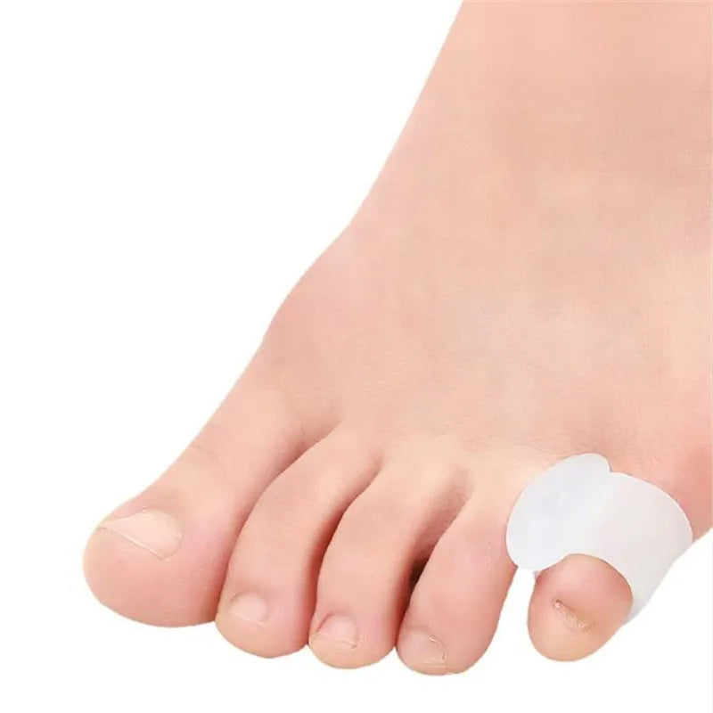2pcs=1pair Separator Finger Feet Care Protector Silicone Toe Orthopedic Products Bunion Corrector Hallux Valgus For Pedicure.