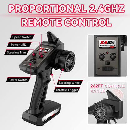 4WD 1:16 80KM/H Super Brushless 50KM/H Brushed RC Car 4x4 Off Road Remote Control High Speed Drift Racing Truck Toy Kids Adults.