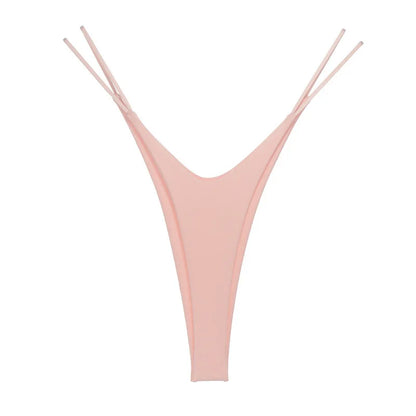 Sexy High-split Cotton Thong Women Plus Size Fitness Hip Lifting G-string Low Rise High Cut Seamless Mini Underwear Bikini Style.