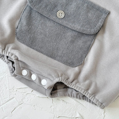 Herbst Neue Baby Minimalistischen Hoodie Lange Ärmel Große Tasche Klettern Kleidung Baby Neugeborenen Artikel Bodys & Einteiler.