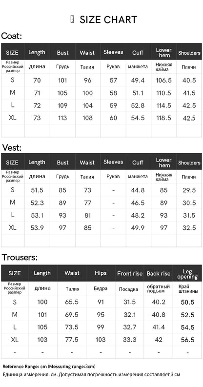 SENTUBILA 3 Piece Blazer Pant Suit Sets Women 2025 Autumn Suit Jacket Waistcoat Dress Pant Office Outfit Matching Set 141Z53565.