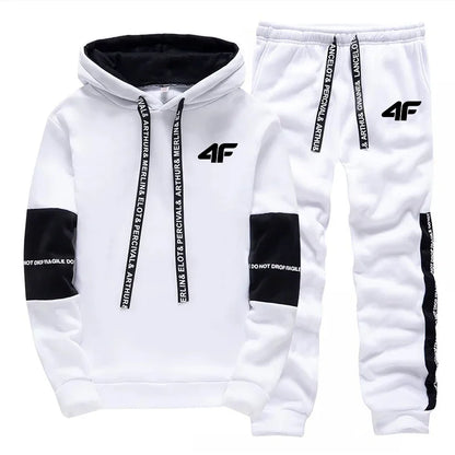 Hot Sale Men's Tracksuit Hooded Long Sleeves Casual Sports Single Piece Sweatshirts And Daily Sweatpants Comfort Outdoor Jogging.
