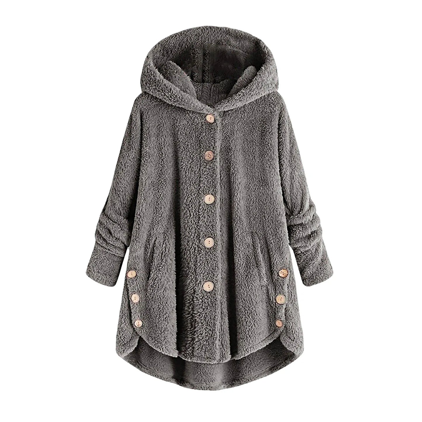 Herbst Wintermantel Frauen warme Teddybär Mantel Woll jacke weibliche Plüsch mantel Kapuzen jacke neue Damen mäntel einfarbige Jacke