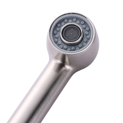 360° Rotating Retractable Sink Faucet Hot and cold Water Button Ceramic Valve Kitchen Stainless Steel Faucet with Shower