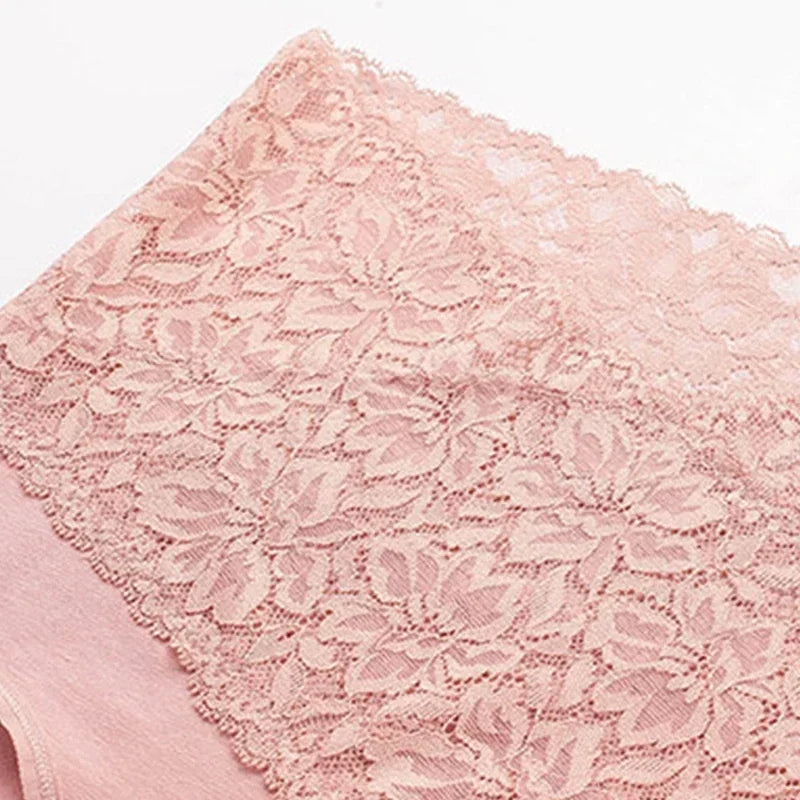 Fashion Sexy Lace  Slimming Comfort Breathable Lingerie Panties High Waist Seamless Hip Raise Cotton Briefs Underwear Female.