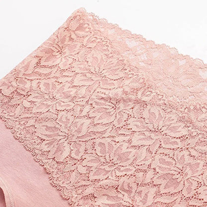 Fashion Sexy Lace  Slimming Comfort Breathable Lingerie Panties High Waist Seamless Hip Raise Cotton Briefs Underwear Female.