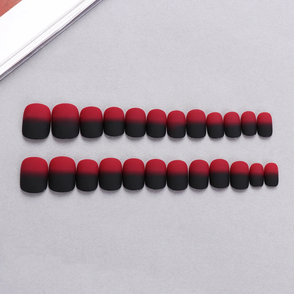 24pcs/set Long Stiletto Fake Nails Punk Snake Pattern Black White Matte False Nails Artificial Full Nail Tips Manicure Tools.