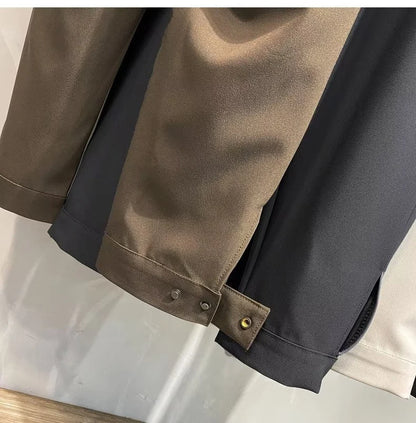 Luxury Fashion Straight Men's Casual Pants Spring Summer New Korean Suit Pant Harem Business Formal Male Trousers Trendy Brand.