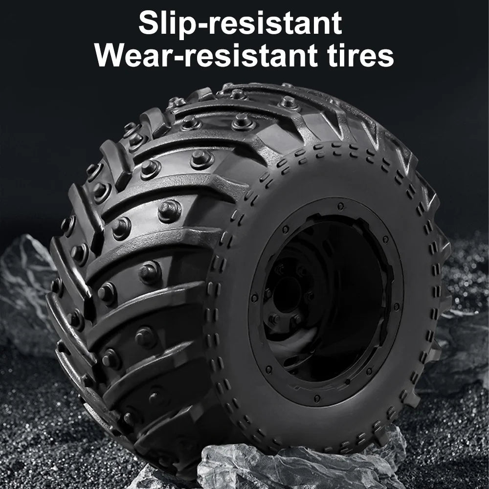 RC Off-road Car Toy 2.4G High Speed Remote Control 1:14  Bigfoot Climbing Model Car Shock Absorber With led light.