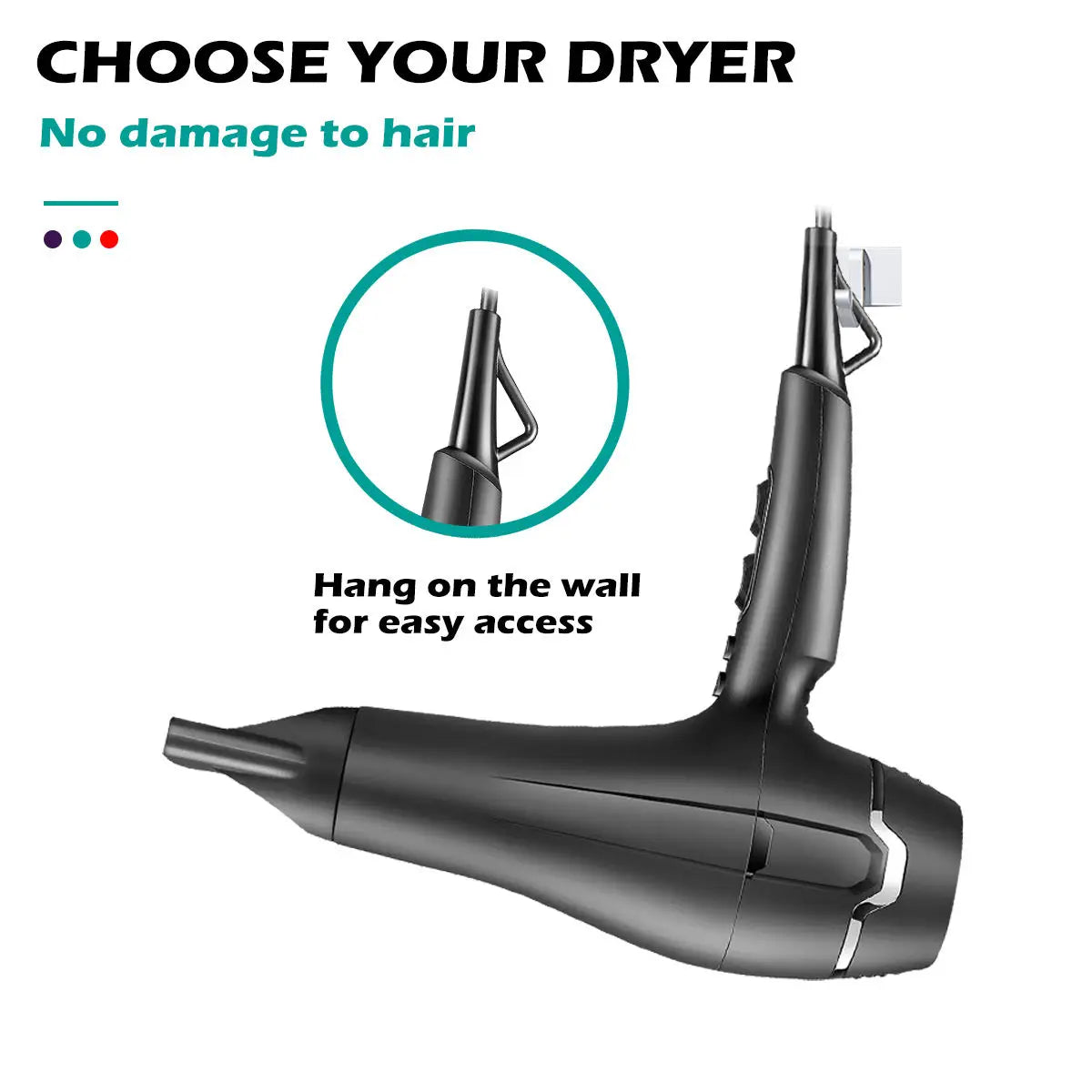 VGR professional multi gear adjustable hair dryer hair salon household high-power distributed air nozzle cold hair dryer V-450.