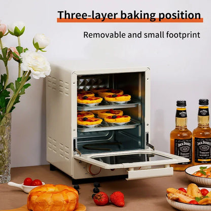 12L Large Capacity Electric Air Fryer Toaster Oven Mechanical Household Kitchen 360° Baking Convection Oven Oil-Free Deep Fryer.