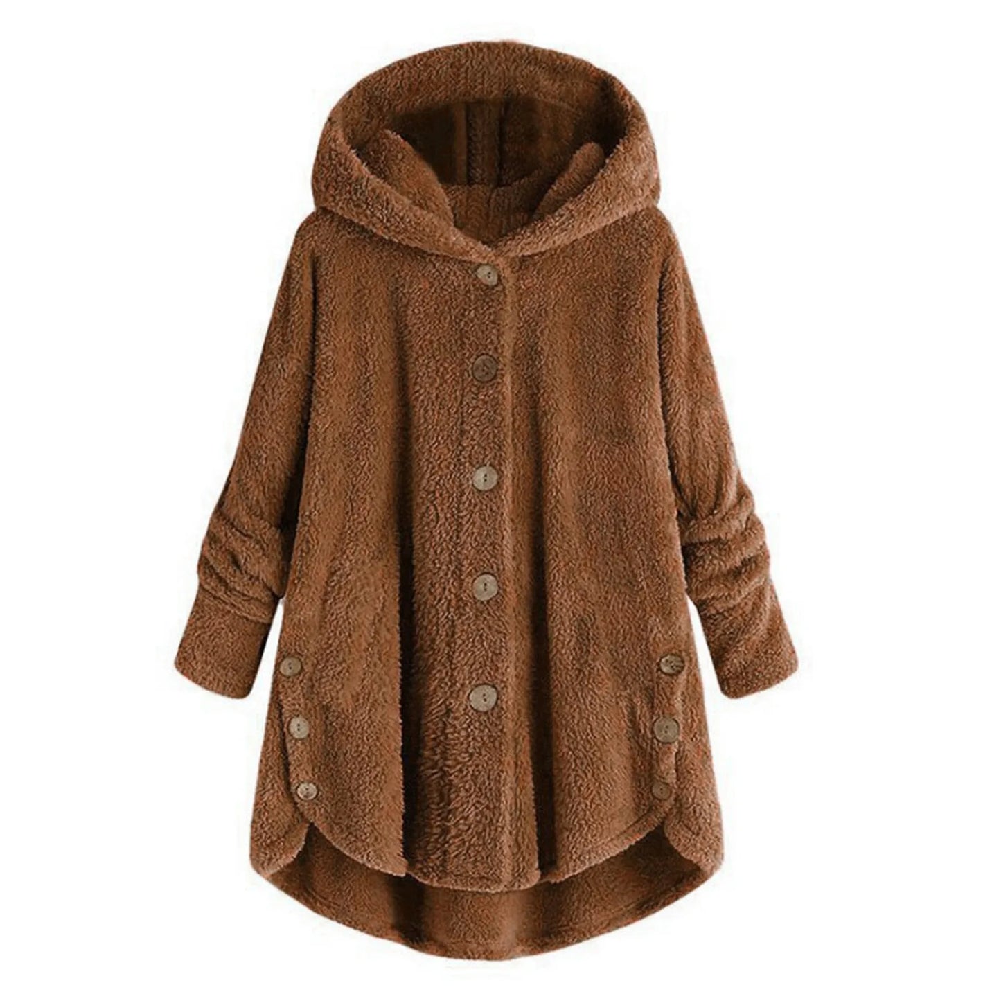 Herbst Wintermantel Frauen warme Teddybär Mantel Woll jacke weibliche Plüsch mantel Kapuzen jacke neue Damen mäntel einfarbige Jacke