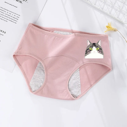 Women's menstrual briefs large flow postpartum water absorption leakproof briefs women's pure cotton menstrual briefs lingerie