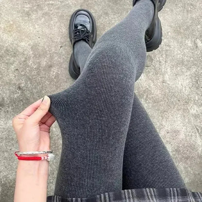 Korean Gray High Elastic Thicken Leggings for Women Warm Pantyhose Cotton Soft Stockings Tights Harajuku Streetwear Fashion Sock