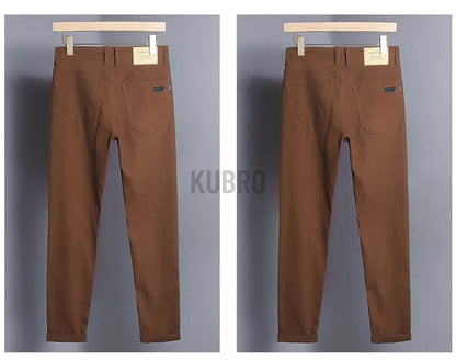 Fashion Loose Straight Business Casual Stretch Denim Pants Male Brand Trousers 3 Colors Plus Size Mens Clothing Slim Jeans 28-44