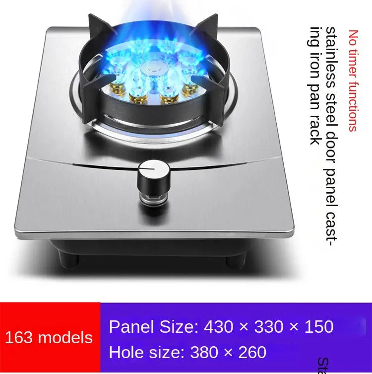 Gas Stove Single Stove Household Desktop Liquefied Gas Natural Gas Stove Embedded Stainless Steel Fierce Fire Stove Gas Cooker