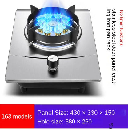 Gas Stove Single Stove Household Desktop Liquefied Gas Natural Gas Stove Embedded Stainless Steel Fierce Fire Stove Gas Cooker