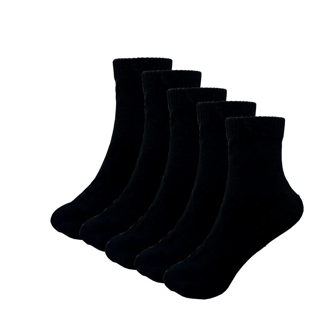 2/5 Pairs Men Women Cotton Socks Pure Color High Quality Soft Breathable Grey Black Business Casual Men winter socks Large Size.