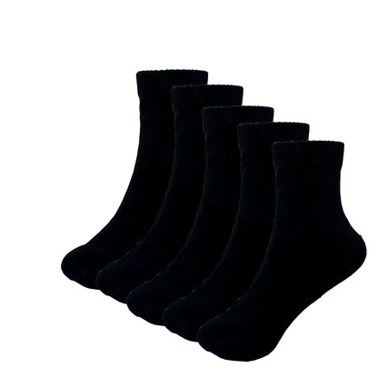 2/5 Pairs Men Women Cotton Socks Pure Color High Quality Soft Breathable Grey Black Business Casual Men winter socks Large Size.