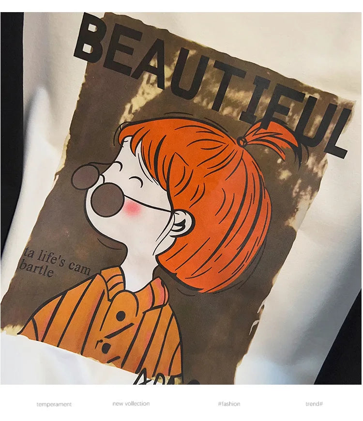 170kg Plus Size Damen Büste Herbst lässig Mode bedruckt Sweatshirt lose Langarm Top 6xl 7xl 8xl 9xl 10xl 11xl