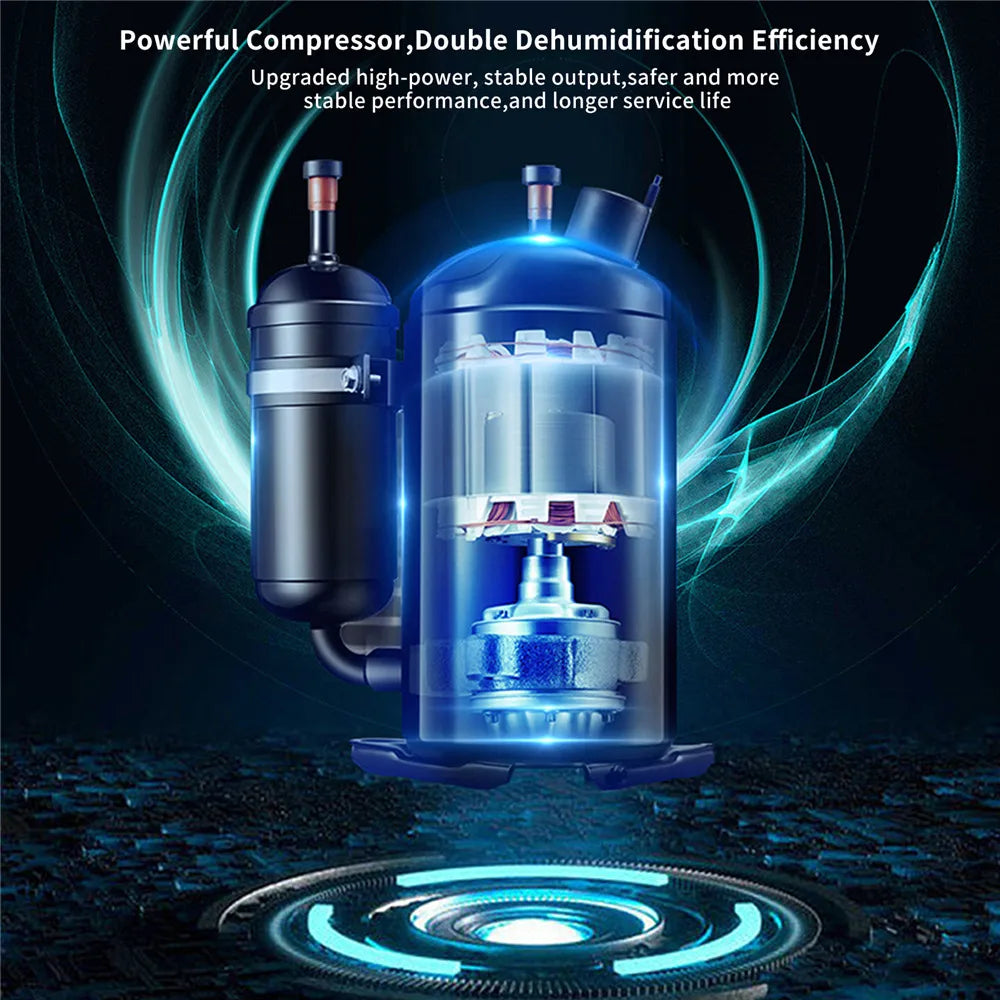 3.2L Household Dehumidifier Moisture Absorbent Desktop Air Dryer Drying Machine Electric Absorber Bedroom Kitchen LED Display.