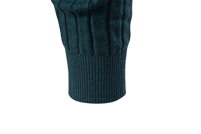 AIOPESON Men's Turtleneck Sweater Solid Color with Striped Pullover Warm Knitwear Winter Basic Casual High Quality Sweater Male