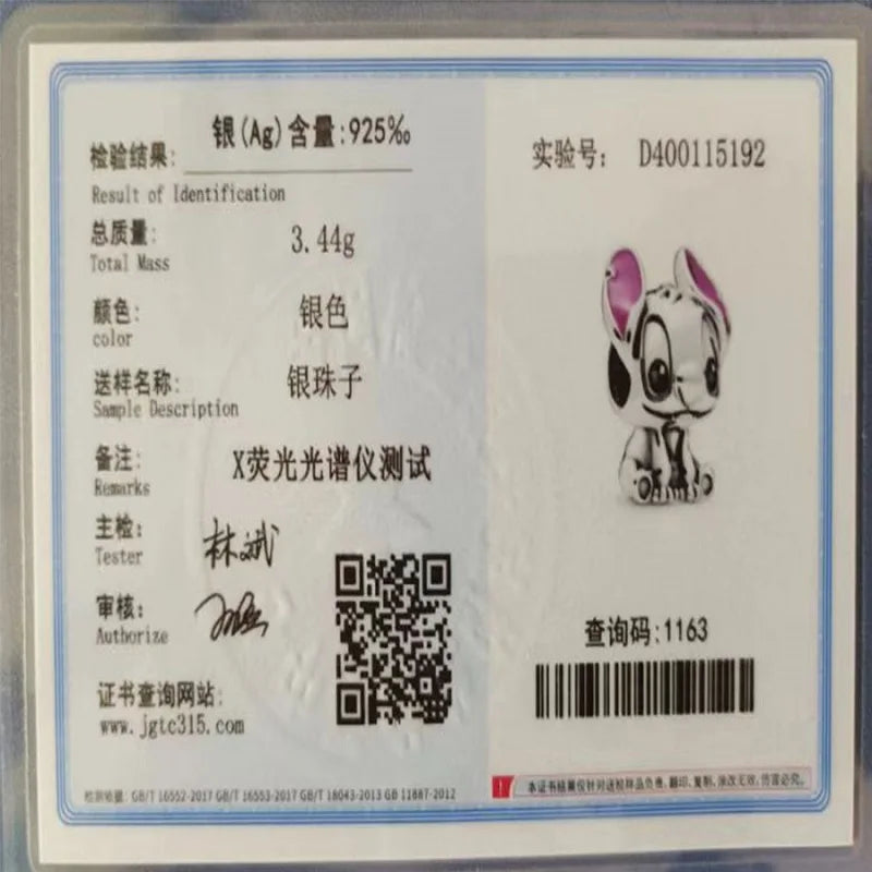 100% 925 sterling silver Disney 100th anniversary charm beads suitable for original DlY bracelet, women's fashion gift.