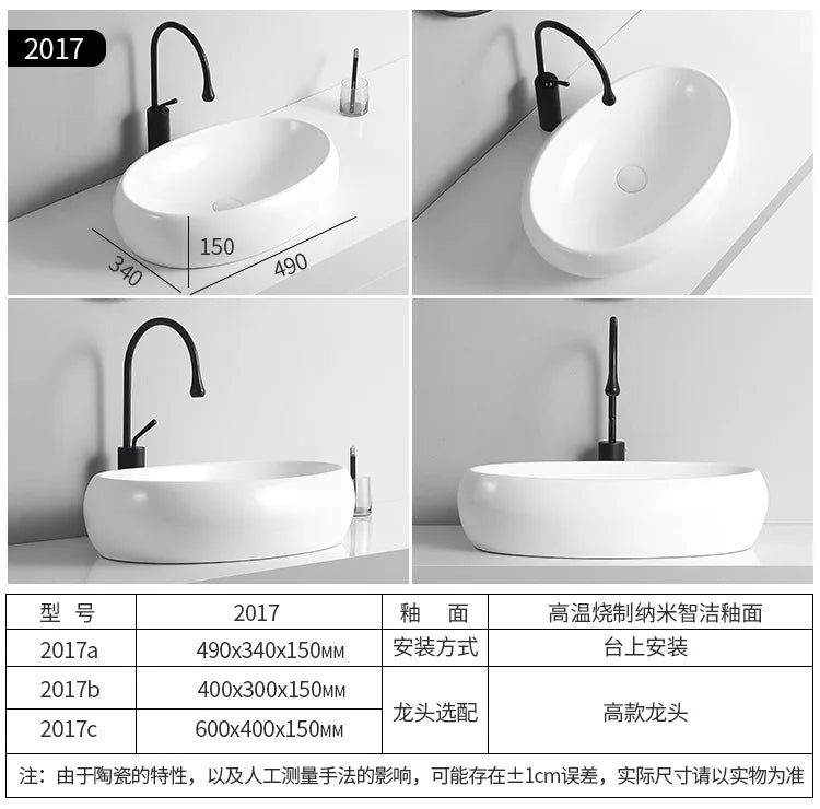 Arbeits platte Waschbecken Seite Entwässerung Keramik Waschbecken Balkon Waschbecken Kunst becken Einzel becken quadratischer Kreis