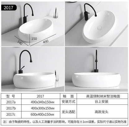 Arbeits platte Waschbecken Seite Entwässerung Keramik Waschbecken Balkon Waschbecken Kunst becken Einzel becken quadratischer Kreis