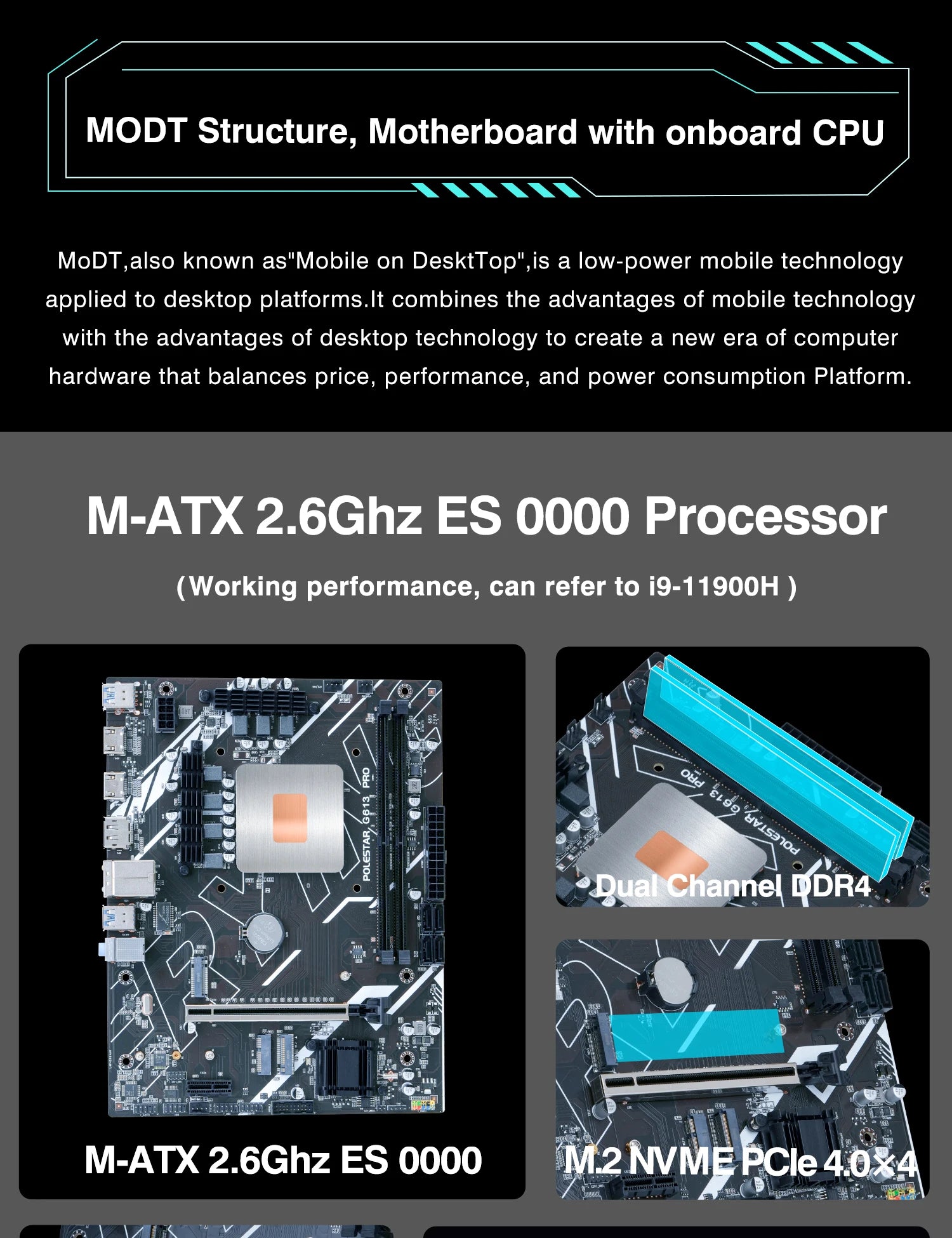 DIY Gaming Computer Motherboard with Onboard 11th Kit IntelCore CPU 0000 ES 2.6GHz (Refer to Kit i9 1198** i9 11900) DDR4.
