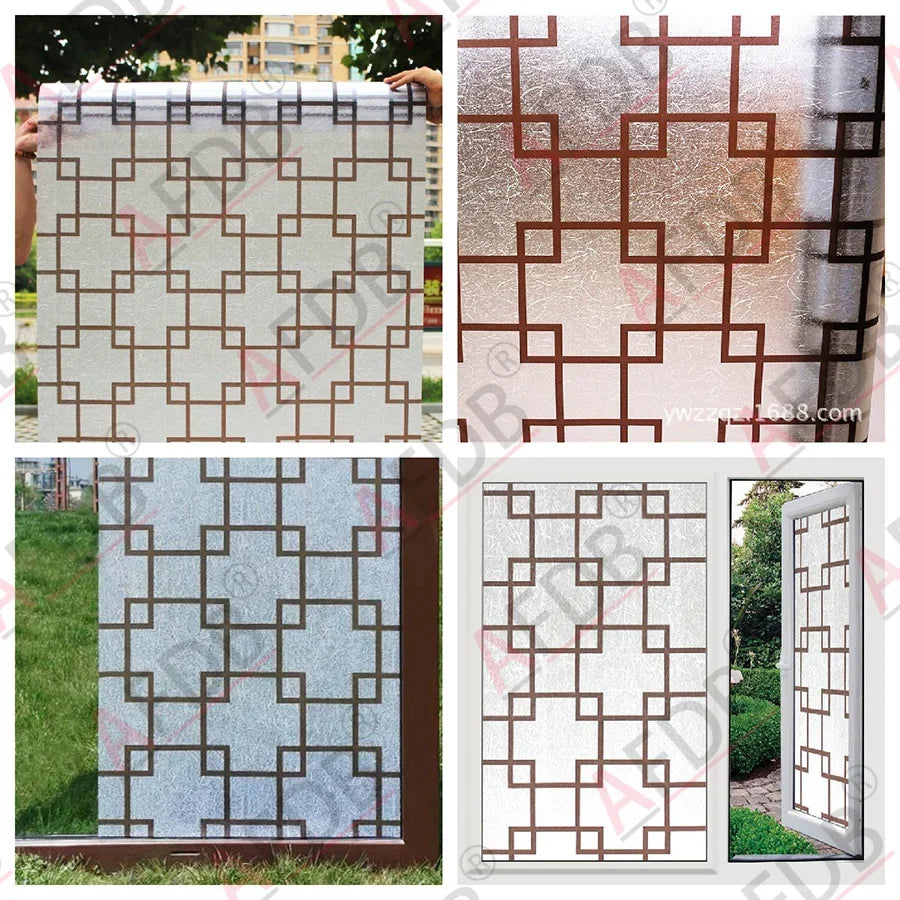 Frosted Window Film Privacy Stickers Opaque Vinyl for Kitchen Bathroom Office Living Room Matte White Glass Stained Decals.