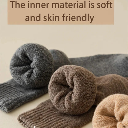 MuqiNush 5 Pairs  Socks Men Women Ankle Knee-High Sport Athletic Running Cycling Socks Winter Warm and Thick Fashion For Daily.