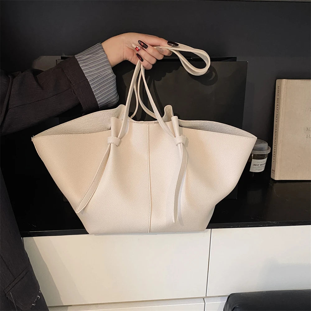 Branded Designer Shoulder Tote Bags For Women Soft PU Leather 2-IN-1 Big Capacity Shopper Tote Set 2025 Luxury Designer Handbags.
