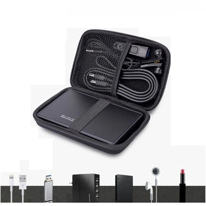 2.5 Inch HDD Box Bag Case Portable Hard Drive Bag for External Portable HDD hdd box case Cable storage Bag Protection Black/Blue.
