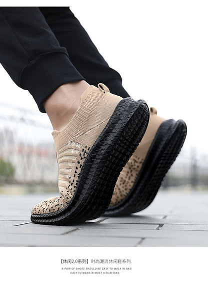 Men Shoes Lightweight Sneakers Men Fashion Casual Walking Shoes Breathable Slip on wear-resistant Mens Loafers Zapatillas Hombre