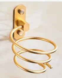 Bad Haartrockner Halter Wand Organizer Spirale Ständer Halter Rack Aluminium Badezimmer Regal Lagerung Zubehör Wand Regal