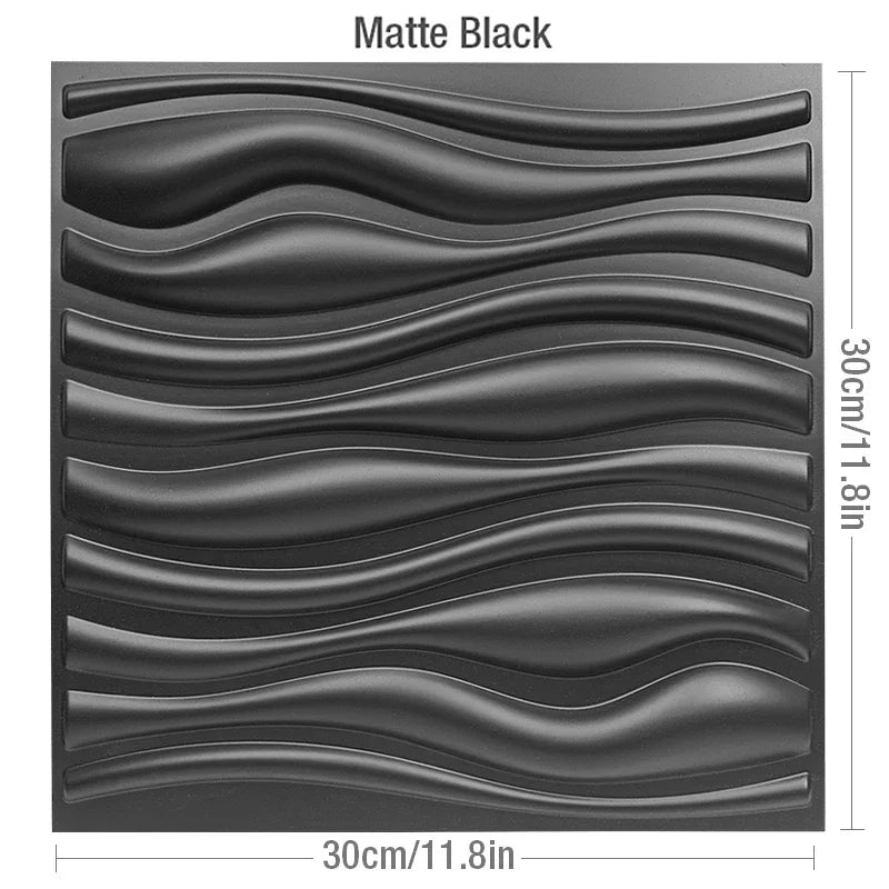 12 Pcs  3D Wall Panel 30x30cm Indoor Wall Decoration Bedroom Living Room background Hotel Office Mural Wall Panel DIY Home Decor